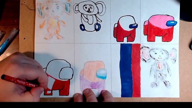 How to draw Among As step by step easily draw Among As with felt tip pens Clip смотреть онлайн