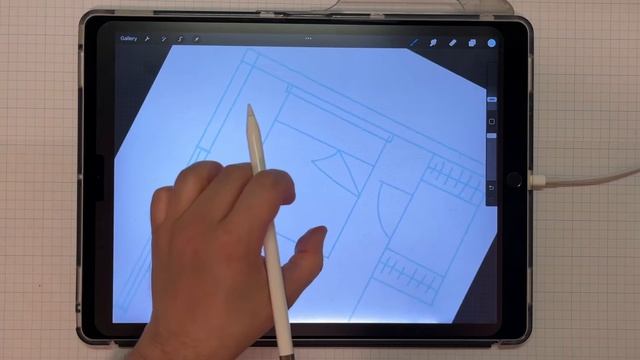 Drawing a Floor Plan Sketch in Procreate | Interior Sketching смотреть онлайн