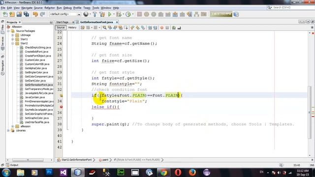 Get Font Information in Java Applet and AWT in Netbeans смотреть онлайн