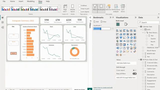 Reset Button with Bookmark Option | Power BI Design смотреть онлайн