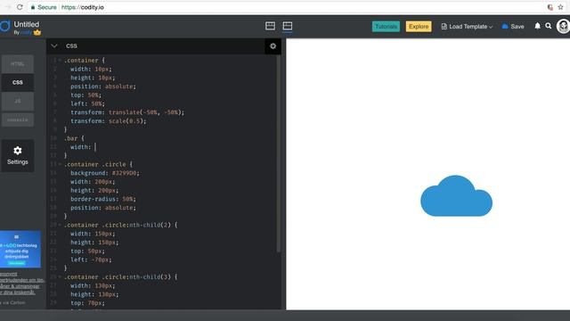 Create and animate a cloud shape completely in Css смотреть онлайн