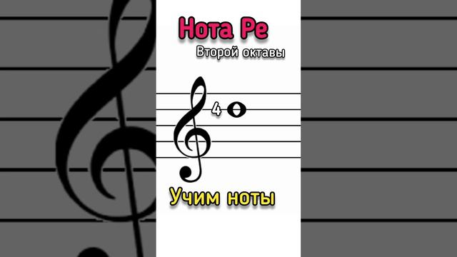 Нота Ре второй октавы✨Учим ноты 🎹 #сольфеджио смотреть онлайн