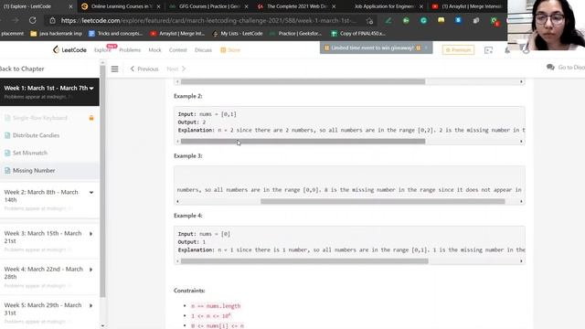 March 2021 Day 3 LeetCode challenge | 268. Missing Number смотреть онлайн