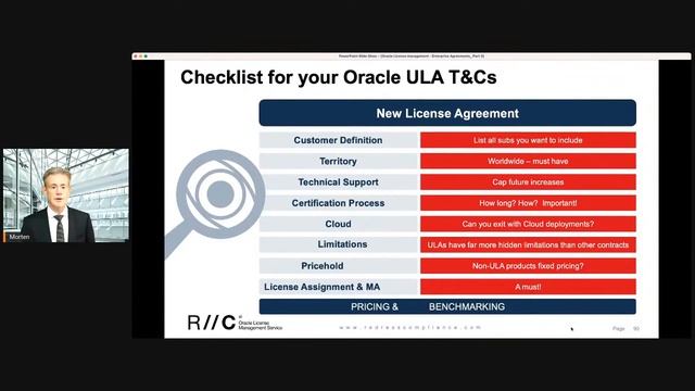 Oracle Unlimited License Agreement - Terms & Conditions | Checklist смотреть онлайн