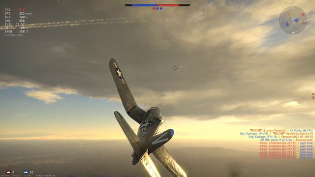Warthunder. F4U-4b. Ер-04 "Прокачка" в рандоме АБ смотреть онлайн