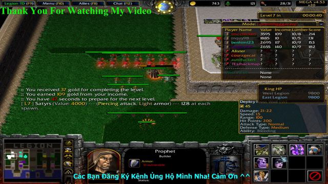 Warcraft III : Legion TD Mega 4.53 OZ3 X 20 (Fix Gold) #101