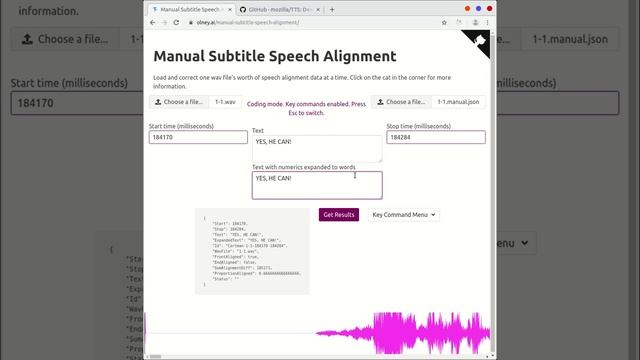 Manual subtitle speech alignment in the browser смотреть онлайн