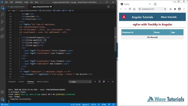 ngFor & TrackBy property in Angular | Angular 10 Full Tutorial Series | Wave Tutorials смотреть онлайн