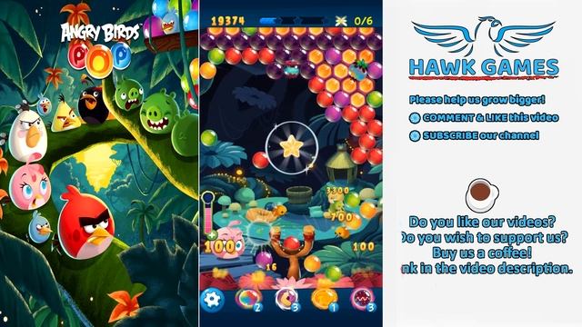 Angry Birds Stella POP Bubble Shooter Level 452 - Walkthrough, No Boosters смотреть онлайн