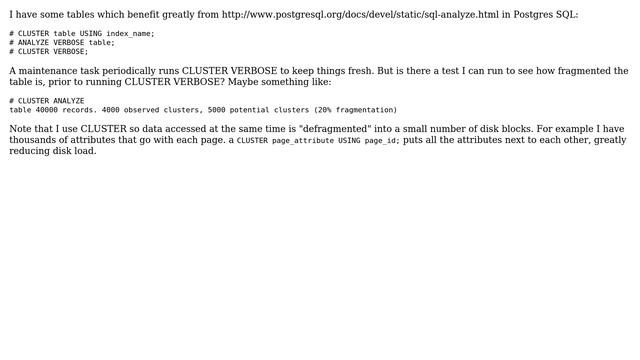 Databases: How un-clustered is a CLUSTER USING table in PostgreSQL? смотреть онлайн