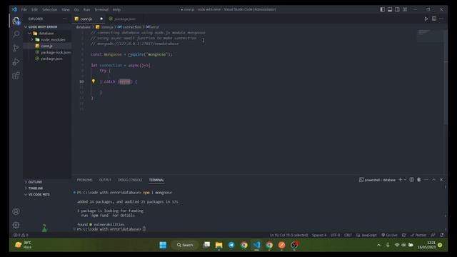 Connecting Database using mongoose module смотреть онлайн