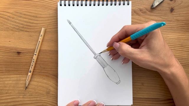 Как нарисовать отвертку карандашом | Рисунок для начинающих поэтапно смотреть онлайн