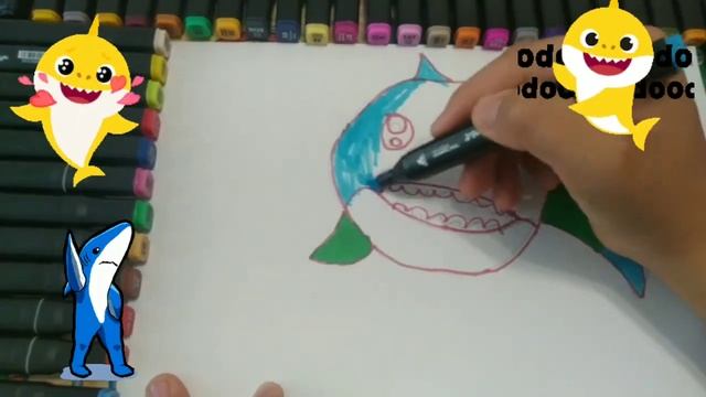 как можно нарисовать акулу | Drawing for children akula смотреть онлайн