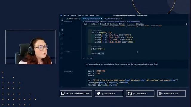 Animating NFL play-by-play data using TimescaleDB and Python смотреть онлайн