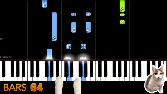 Wake Me Up (C Key) - Avicii - Piano Tutorial EASY SLOW + Free Sheet Music PDF смотреть онлайн