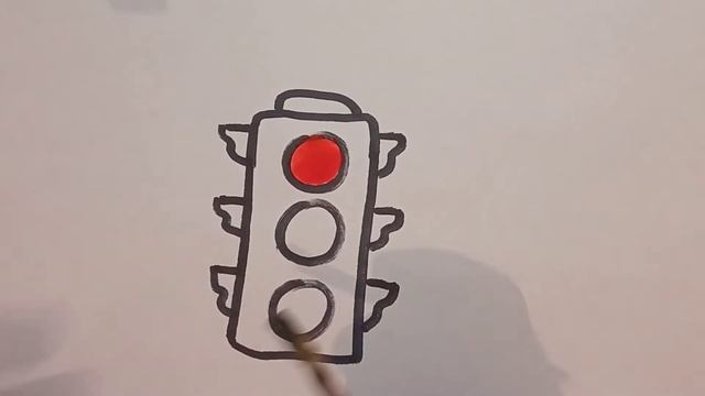Drawing a Traffic light for kids | Рисование светофор для детей| Bolalar uchun Svetofor rasm chizis смотреть онлайн
