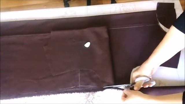 Платье - рубашка. Построение полочки на ткани. Часть 2 смотреть онлайн