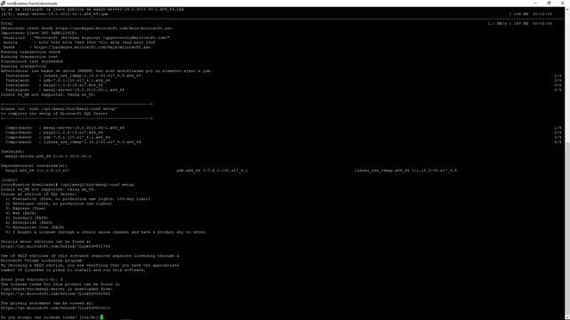 Instalación Ms SQL Server 2017 Express Edition en centos 7. смотреть онлайн