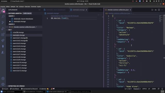 Azure database para o MongoDB no VSCode смотреть онлайн