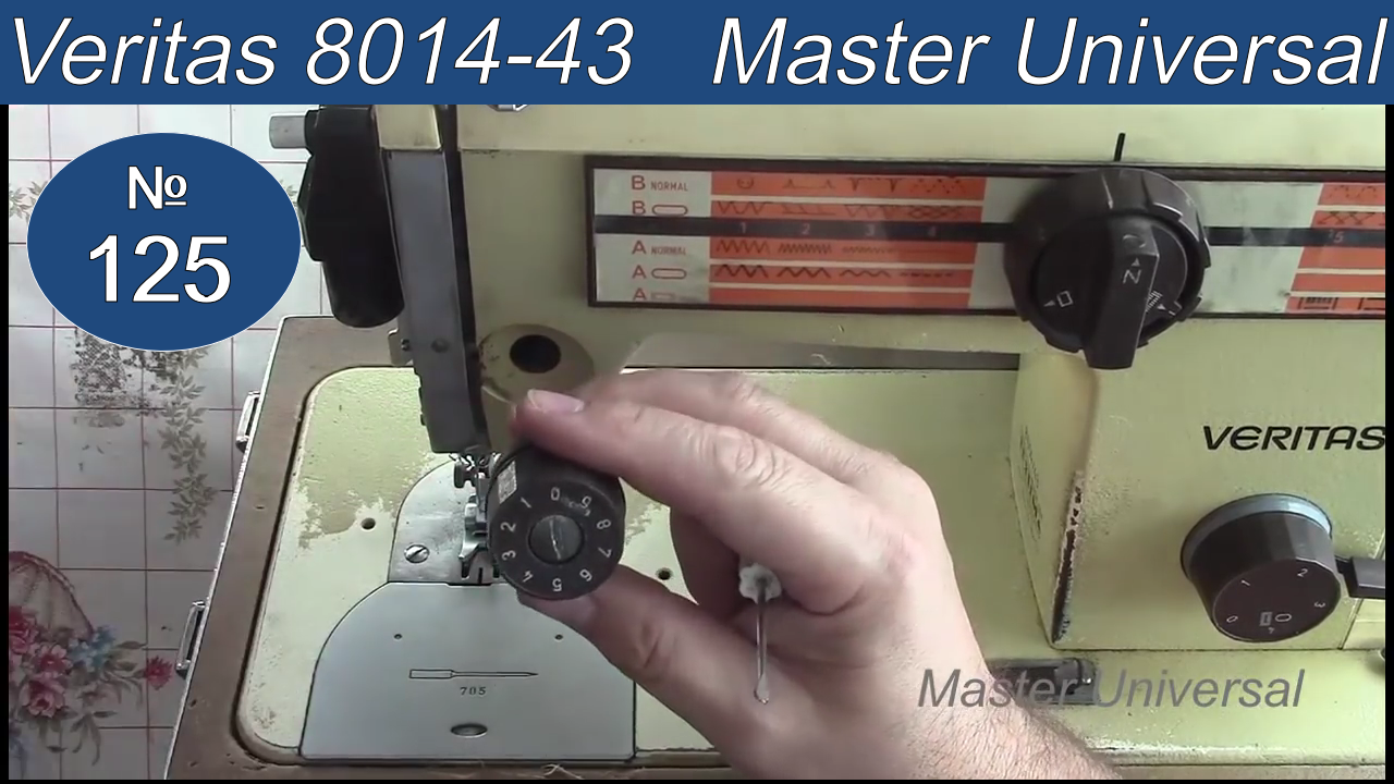 Регулятор натяжения верхней нити не работает. Сборка и установка на Veritas 8014 43. Видео №125.