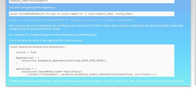 How to migrate django custom base64 field. Field does not exist смотреть онлайн
