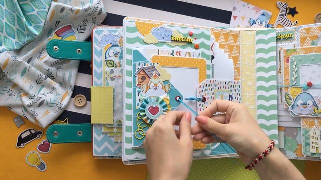 ГИГАНТСКИЙ АЛЬБОМ ДЛЯ МАЛЬЧИКА НА ПЕРВЫЙ ГОД ?? Коллекция "My Tiny Sparrow boy" от "Fabrika Decoru" смотреть онлайн