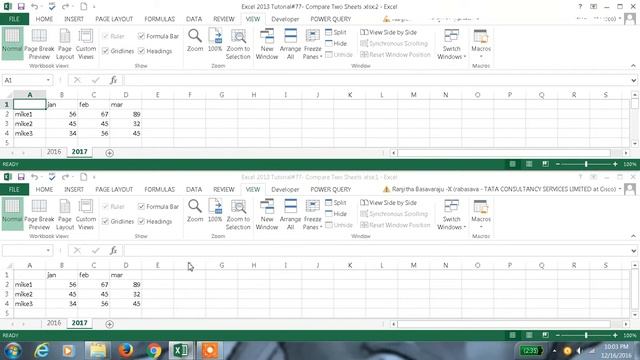 Excel 2013 Tutorial#77 Compare Two Sheets in Excel 2013 смотреть онлайн