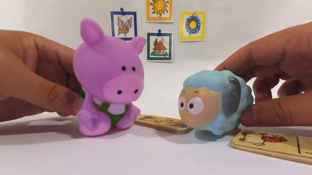 Видео для малышей. Животные и домино. Играем вместе Видео с игрушками смотреть онлайн