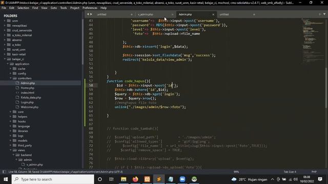 Membuat Edit dan delete pakai modal admin lte codeigniter 3 смотреть онлайн