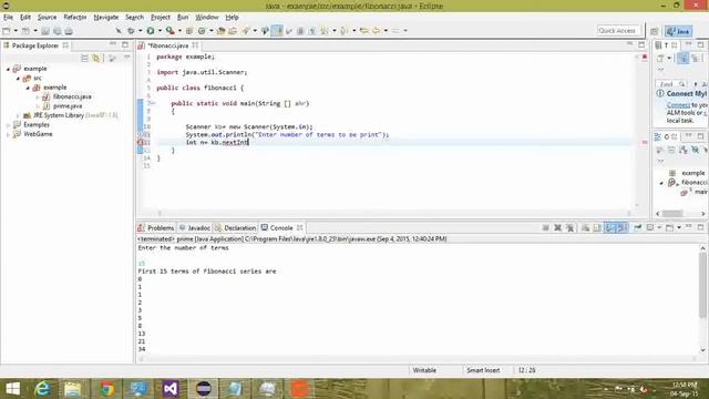 how to generate fibonacci series in java смотреть онлайн