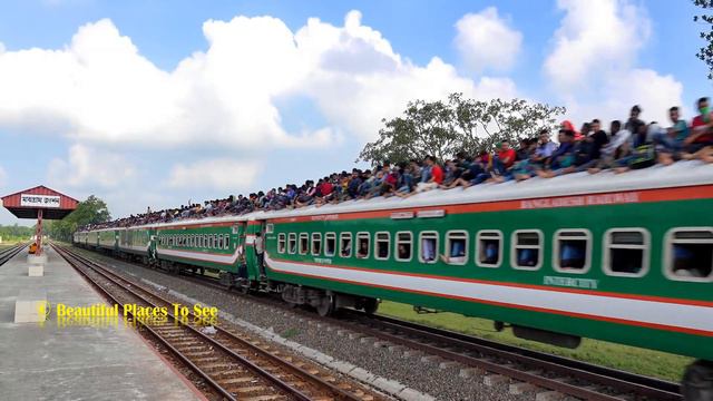 Extreme Overcrowding On Bangladeshi Train During Eid Festival- Drutojan Express | Bangladesh Railwa