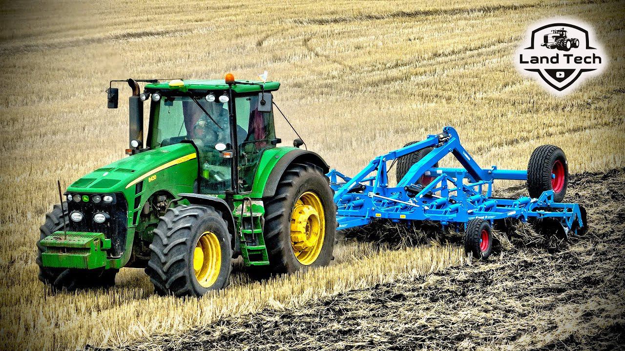 НОВАЯ СЕЛЬХОЗТЕХНИКА В ХОЗЯЙСТВЕ: ТРАКТОР JOHN DEERE 8430 РАБОТАЕТ С КУЛЬТИВАТОРОМ LEMKEN KARAT 9! смотреть онлайн