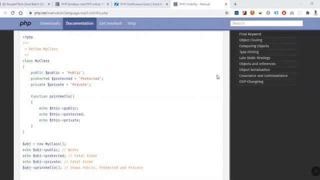 Object Oriented PHP (Properties,Methods,Visibility,Constant,Static,Scope Resolution) смотреть онлайн