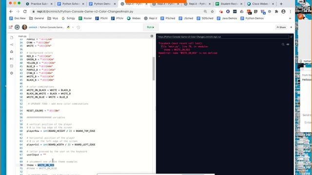 Python Console Game Changing Colors смотреть онлайн