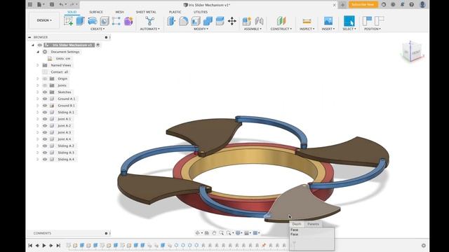 Iris Slider Mechanism