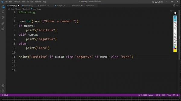 List Comprehension in Python | Chaining in python | If-Elif-Else in List Comprehension Python