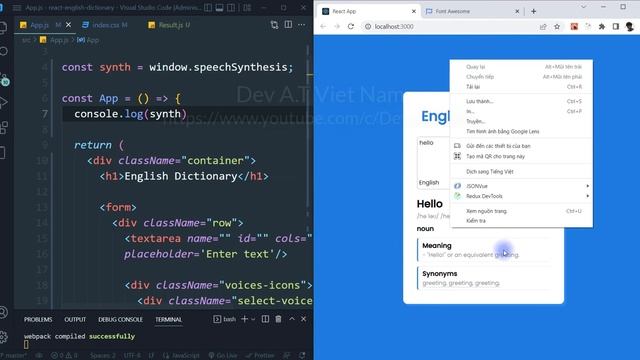 ReactJS - English Dictionaray | ReactJS Projects смотреть онлайн