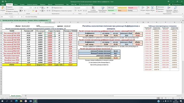 Видеообзор таблиц расчёта количества топлива при разных дифферентах и уровнях в замерных таблицах. смотреть онлайн