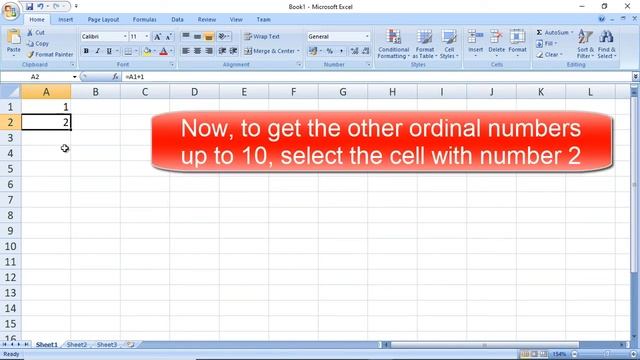 Microsoft Excel How to Make an Ordinal Numbers in Column Automatically смотреть онлайн