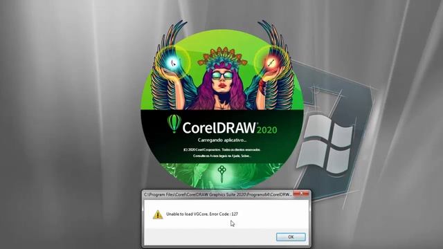 Error  UnableVGCore Code 127 CorelDraw 2020 Solução Passo A Passo