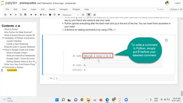 Comments in Python смотреть онлайн