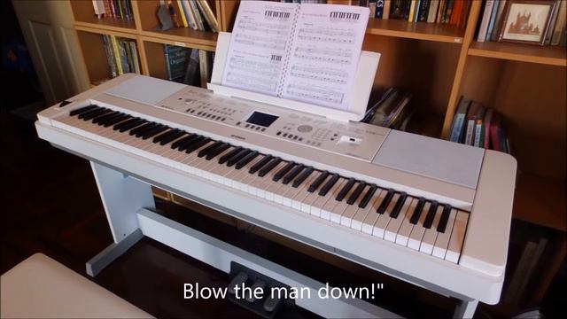 Blow the Man Down, Alfred's Basic Adult Piano Course Level 1, on Yamaha GDX-650 смотреть онлайн