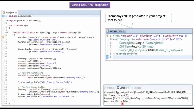 Spring and JAXB Integration | Spring Object/XML Mapping | jaxb marshalling and unmarshalling смотреть онлайн