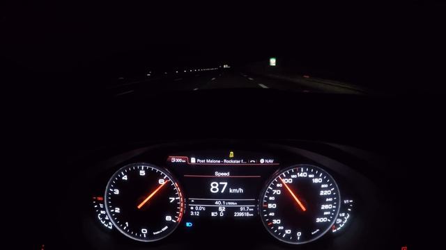 Audi A7 3.0TFSI Stage 2 APR Acceleration 0-262 Km/h 4K