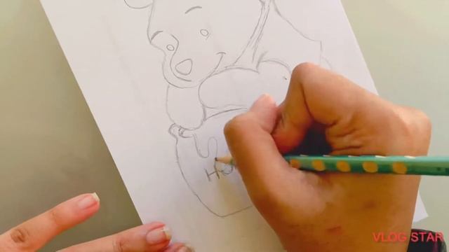Winnie the Pooh sketching - Classic Toons | with music смотреть онлайн