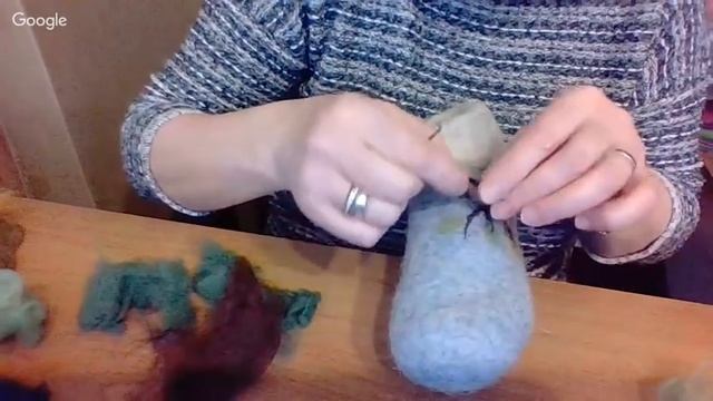 Валяние из шерсти. Украшаем валяные тапочки рисунком в технике сухого валяния "Березовый сок" смотреть онлайн