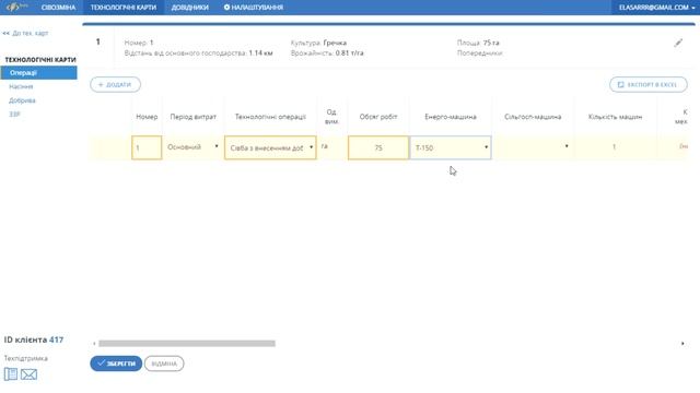 SoftFarm - Формування технологічної карти та операцій Софт Фарм