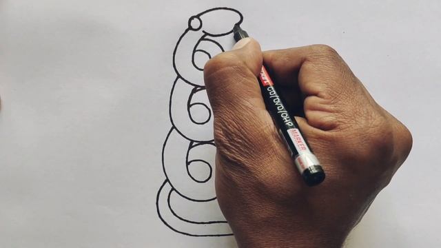अजगर का चित्र आसानी से बनाए | python drawing for beginners | 666 number python drawing смотреть онлайн