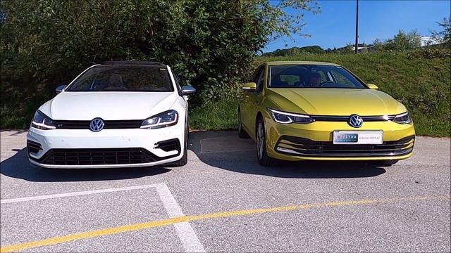 VW Golf 8 - comparison of front IQ.Light headlights with Golf 7.5 LED headlights смотреть онлайн