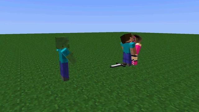 minecraft movie/майнкафт мульт (поцелуй)